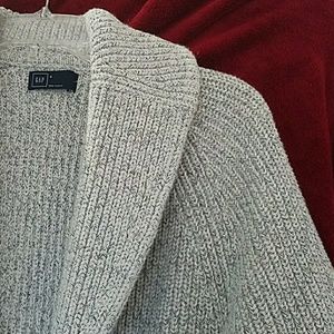 GAP Button Ribbed Shawl Cardigan
